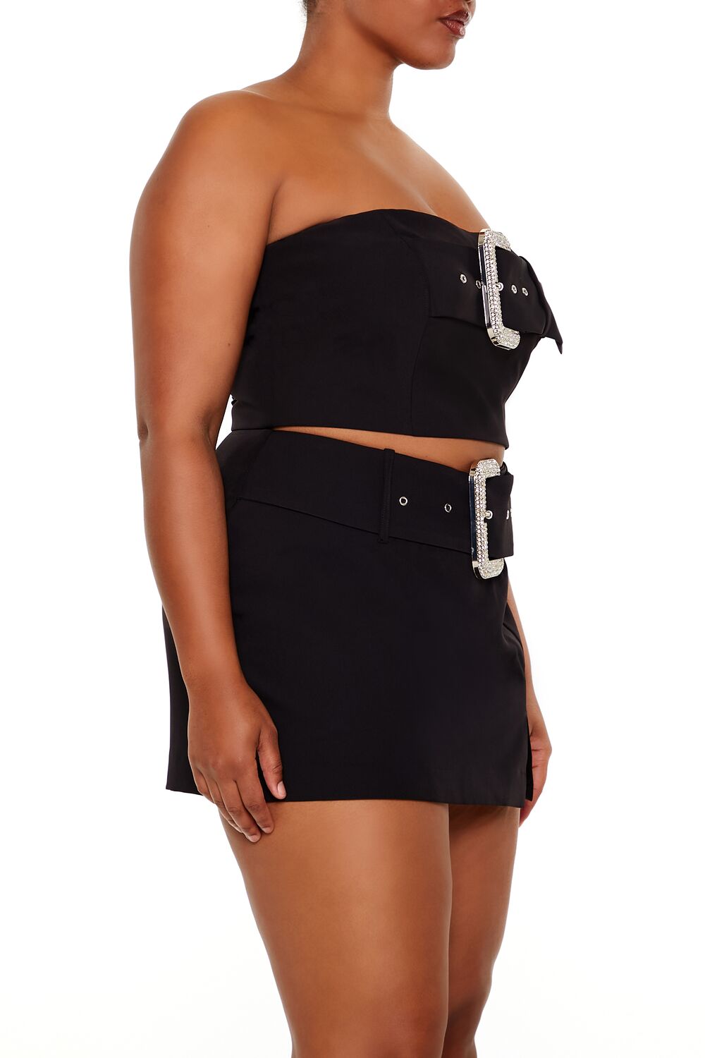 Plus Size Rhinestone Buckle Tube Top | Forever 21 sale