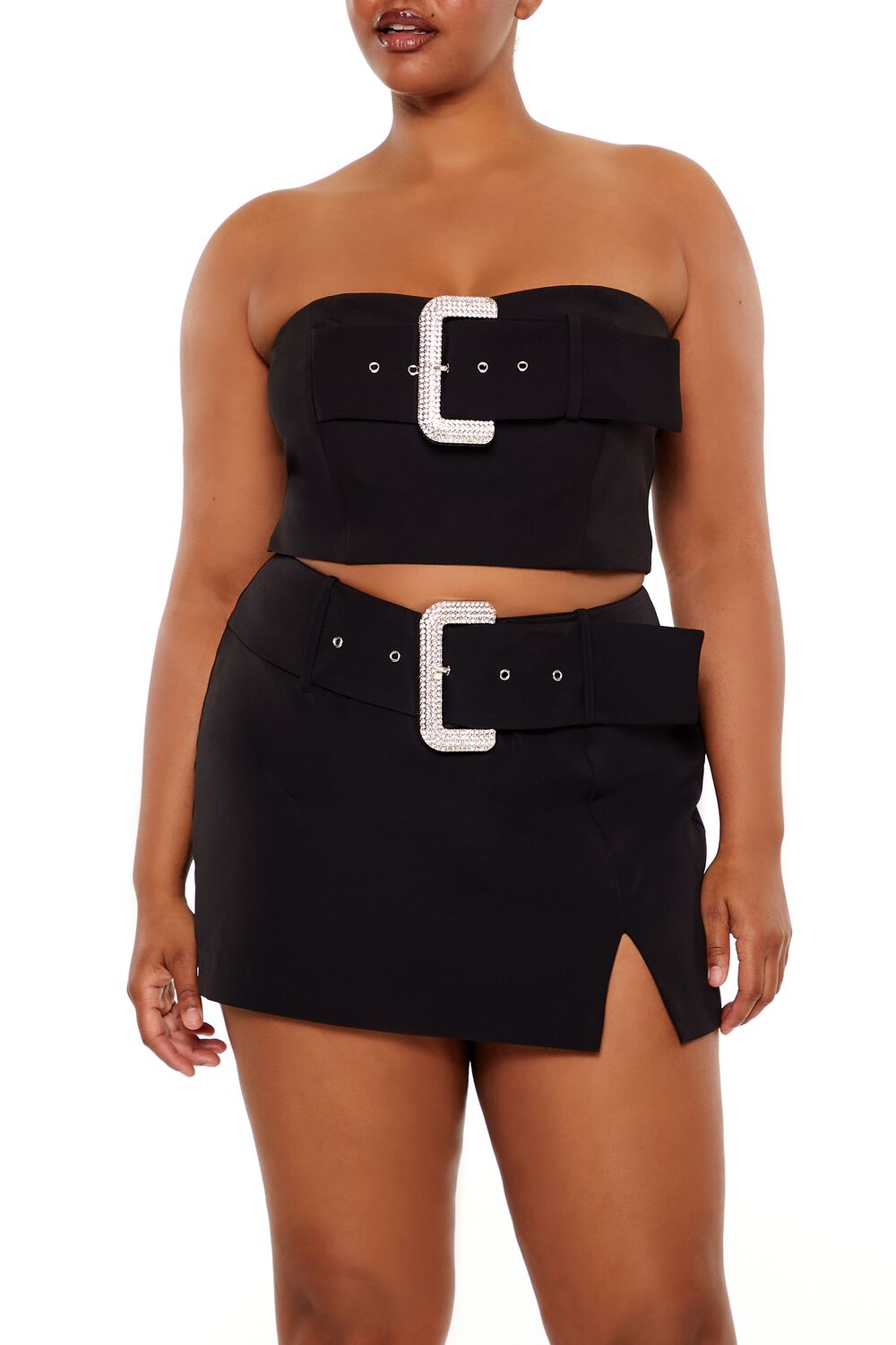 Plus Size Rhinestone Buckle Tube Top | Forever 21 sale