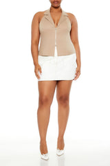 Plus Size Zip-Up Halter Crop Top | Forever 21 online