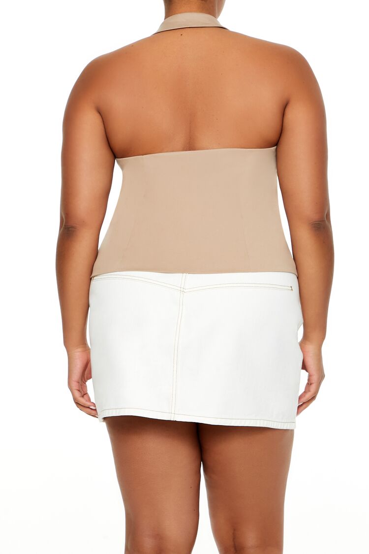 Plus Size Zip-Up Halter Crop Top | Forever 21 online