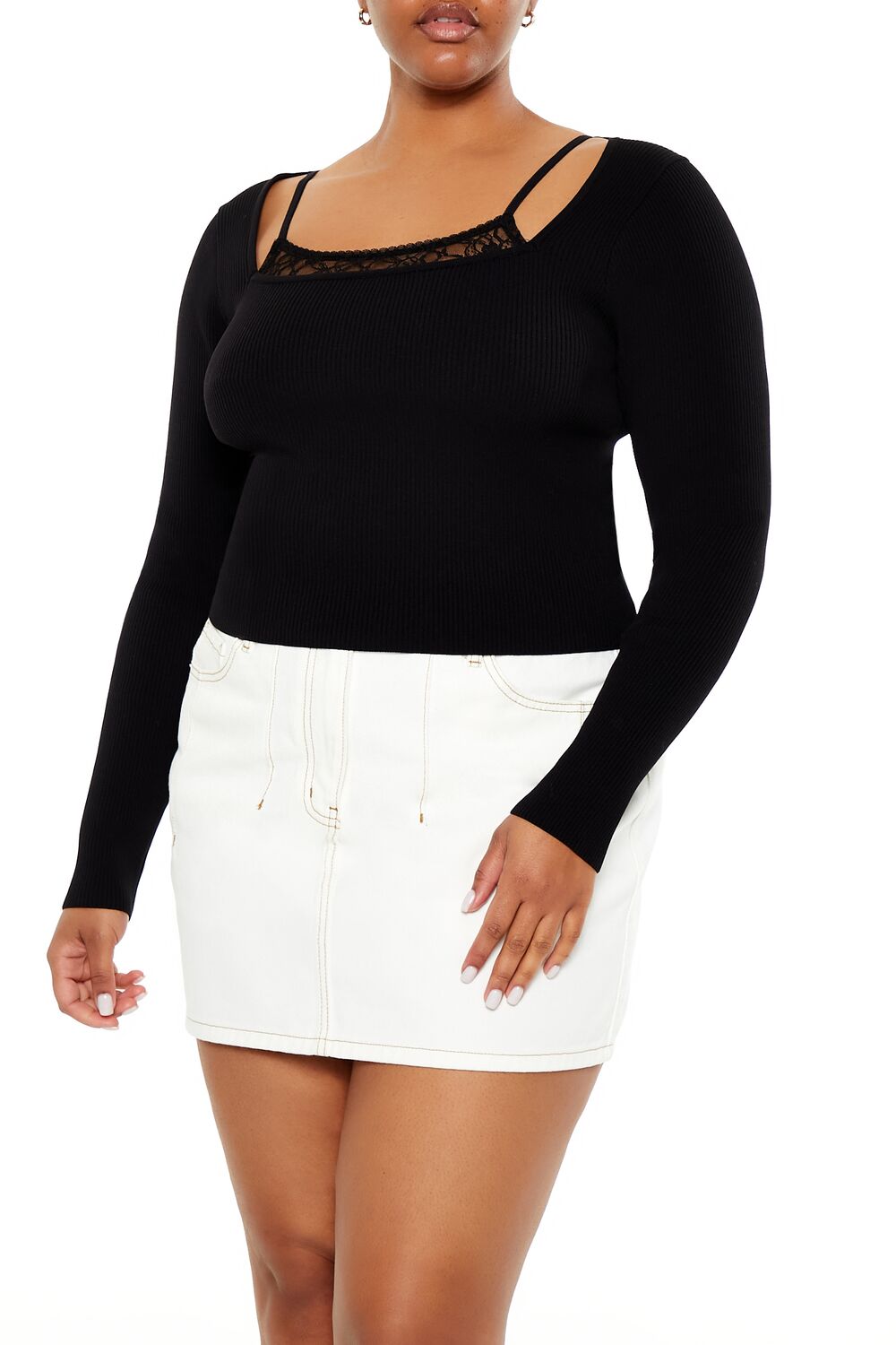 Plus Size Lace Cami & Sweater Combo Top | Forever 21 sale