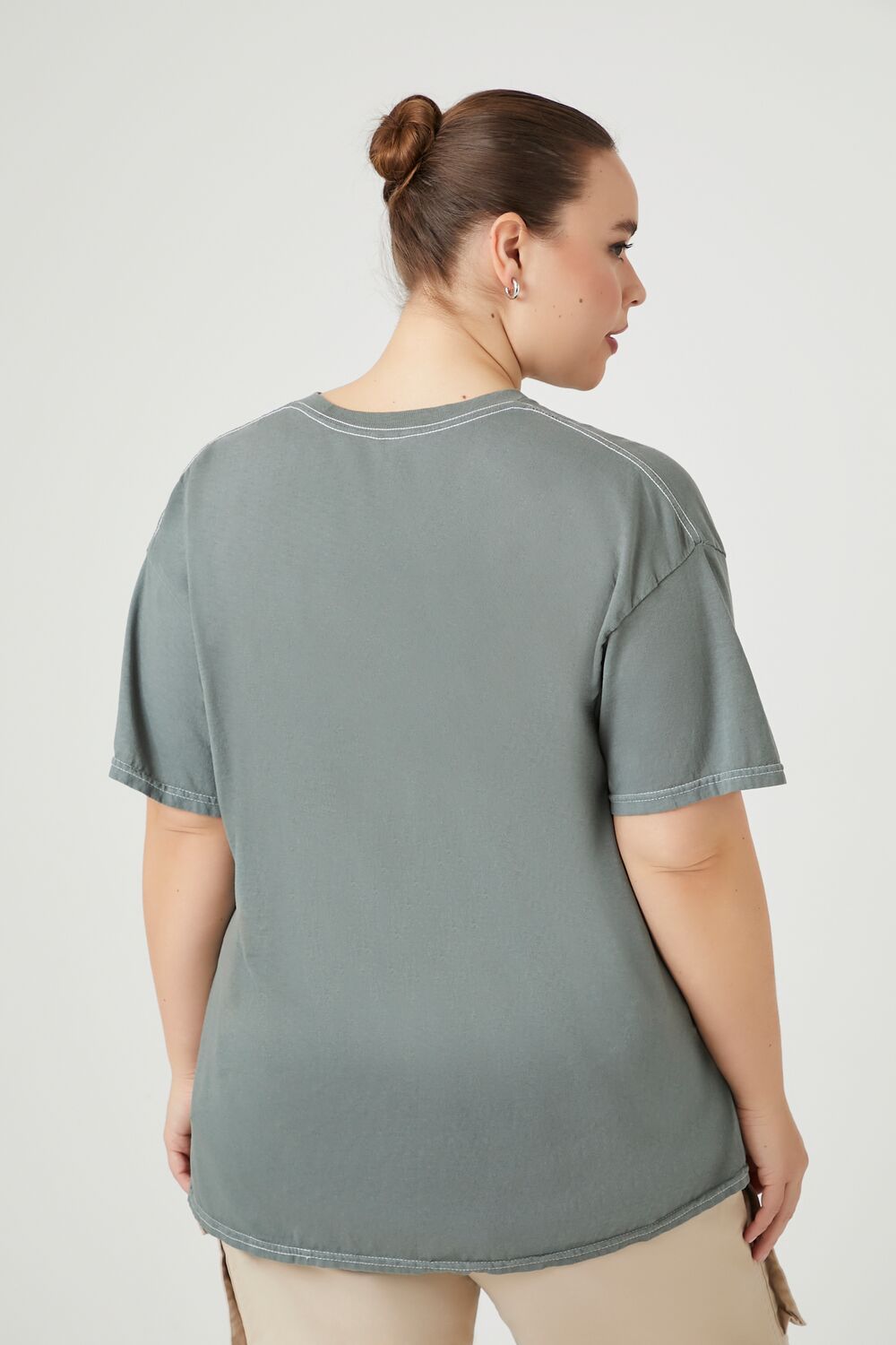 Plus Size Oversized Metallic Kiss Tee | Forever 21 online