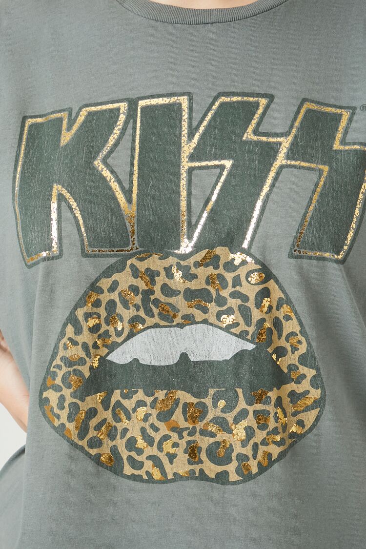 Plus Size Oversized Metallic Kiss Tee | Forever 21 online