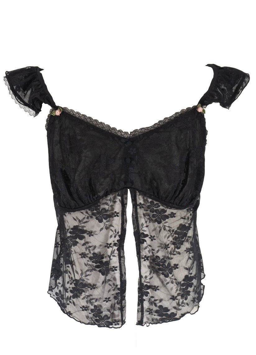Plus Size Sheer Cap-Sleeve Lace-Trim Top | Forever 21 sale