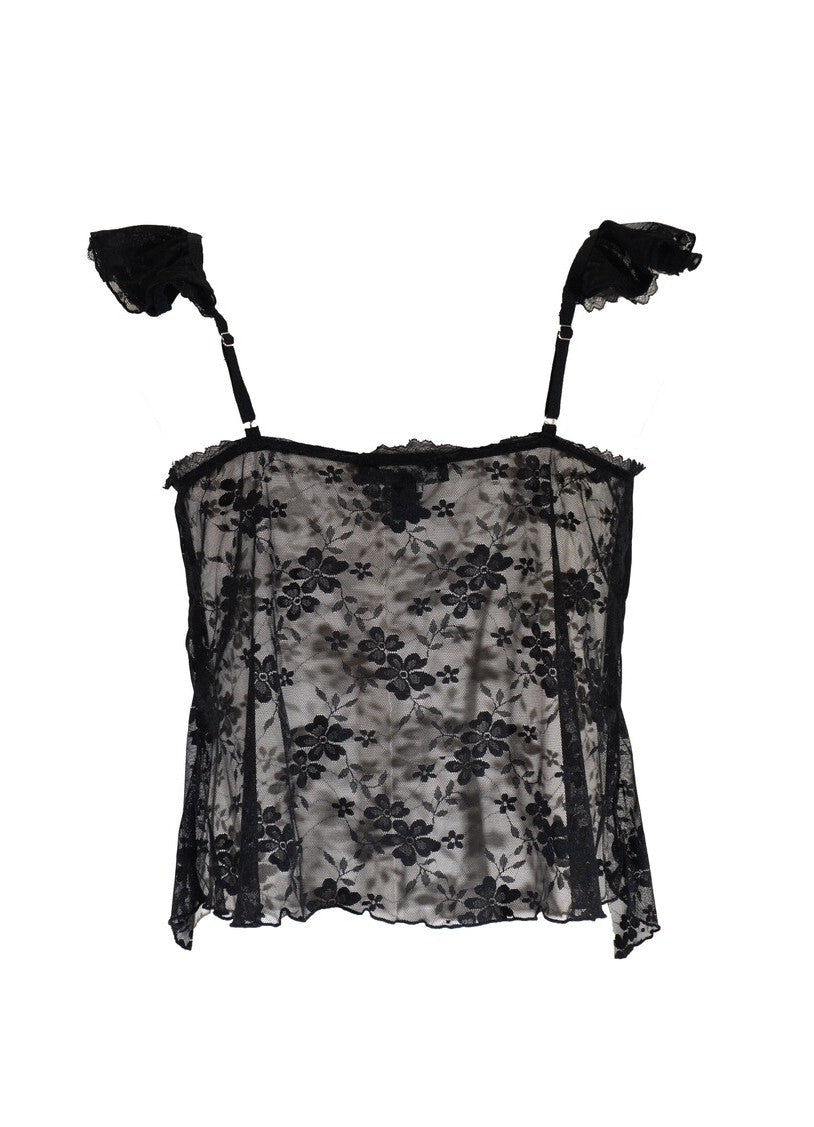 Plus Size Sheer Cap-Sleeve Lace-Trim Top | Forever 21 sale