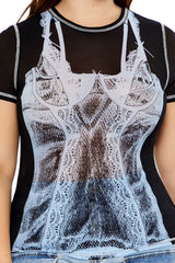 Plus Size Bustier Graphic Baby Tee | Forever 21 online