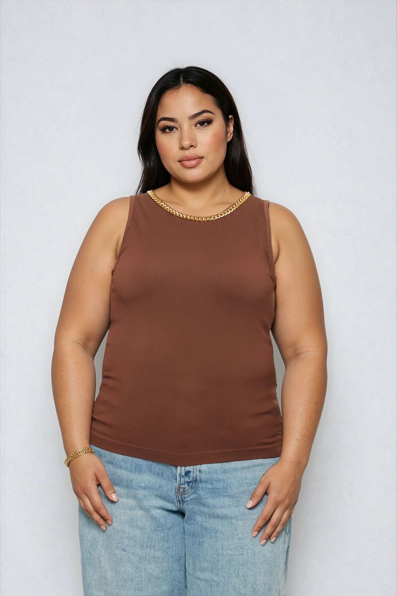 Plus Size Seamless Chain-Trim Tank | Forever 21 on sale