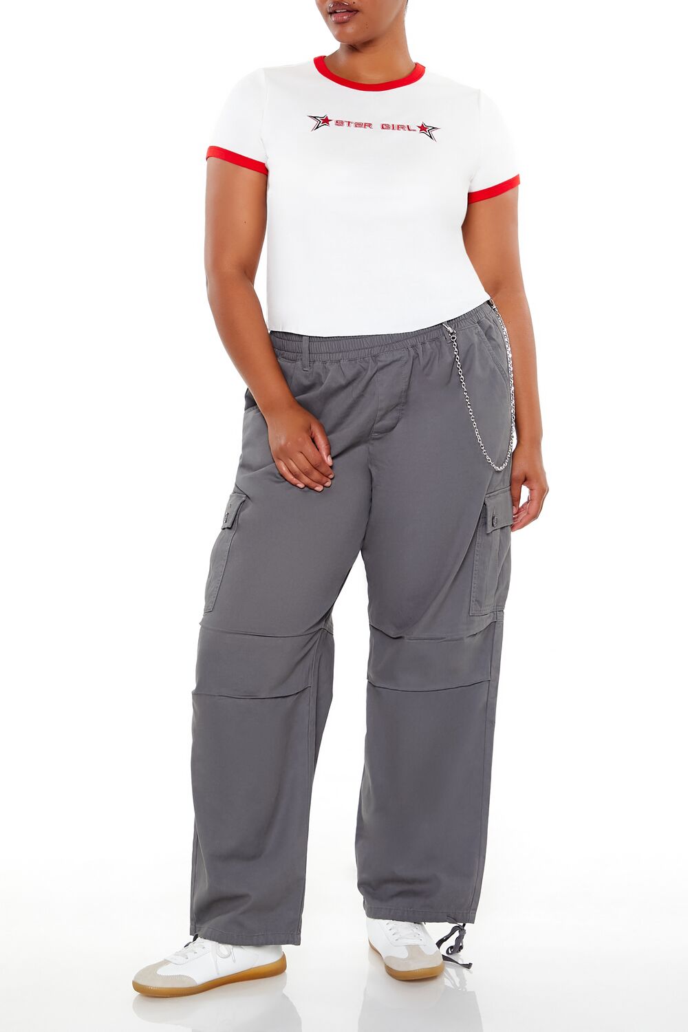 Plus Size Star Girl Ringer Tee | Forever 21 US