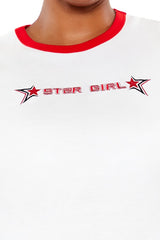 Plus Size Star Girl Ringer Tee | Forever 21 US