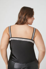 Plus Size Satin Rhinestone-Trim Crop Top | Forever 21 near me