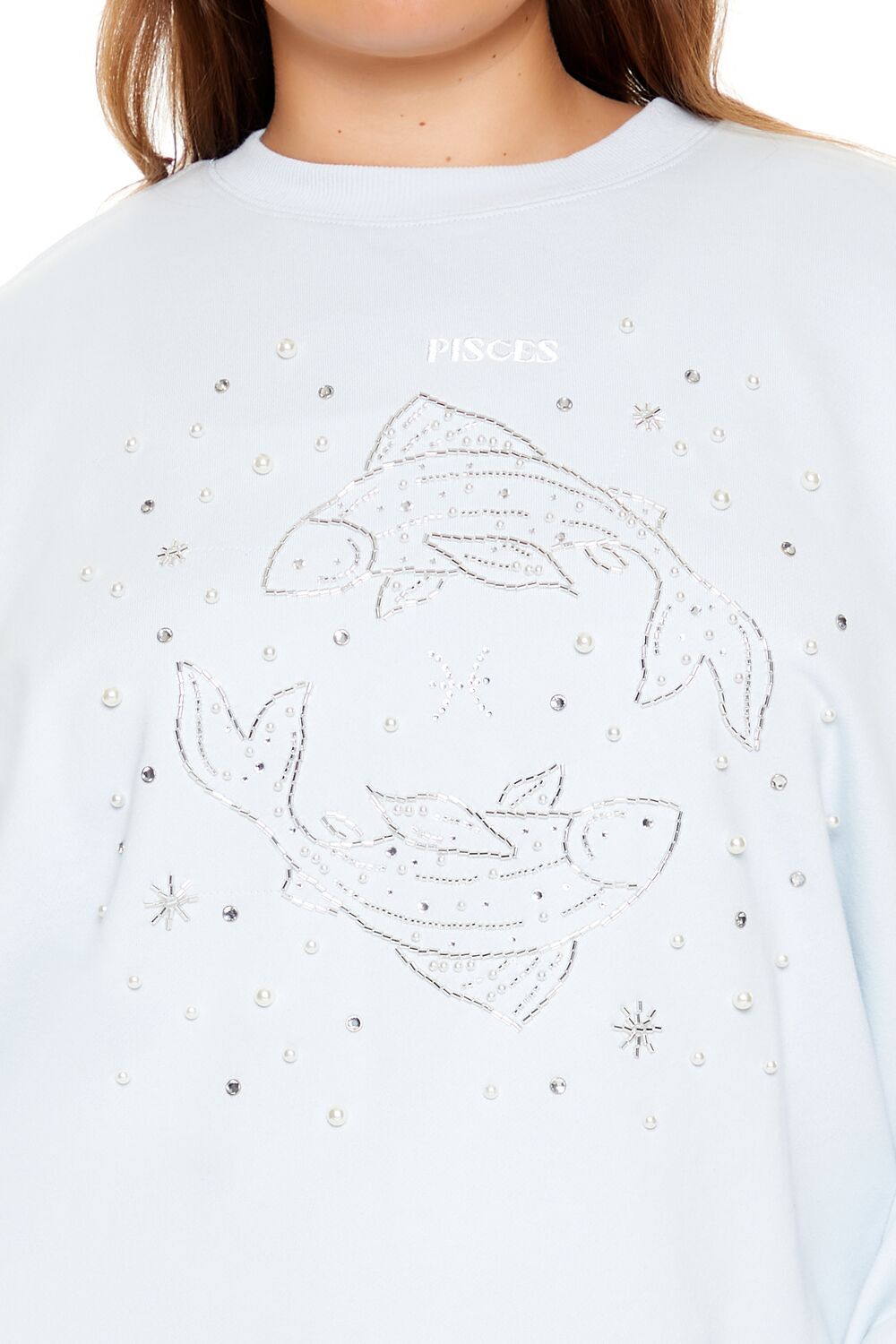 Plus Size Beaded Pisces Pullover | Forever 21 discount
