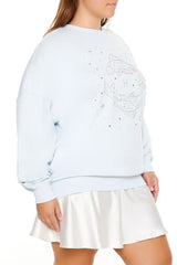 Plus Size Beaded Pisces Pullover | Forever 21 discount