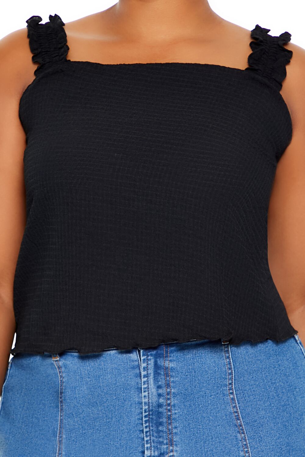 Plus Size Ruffle-Strap Tank Top | Forever 21 US