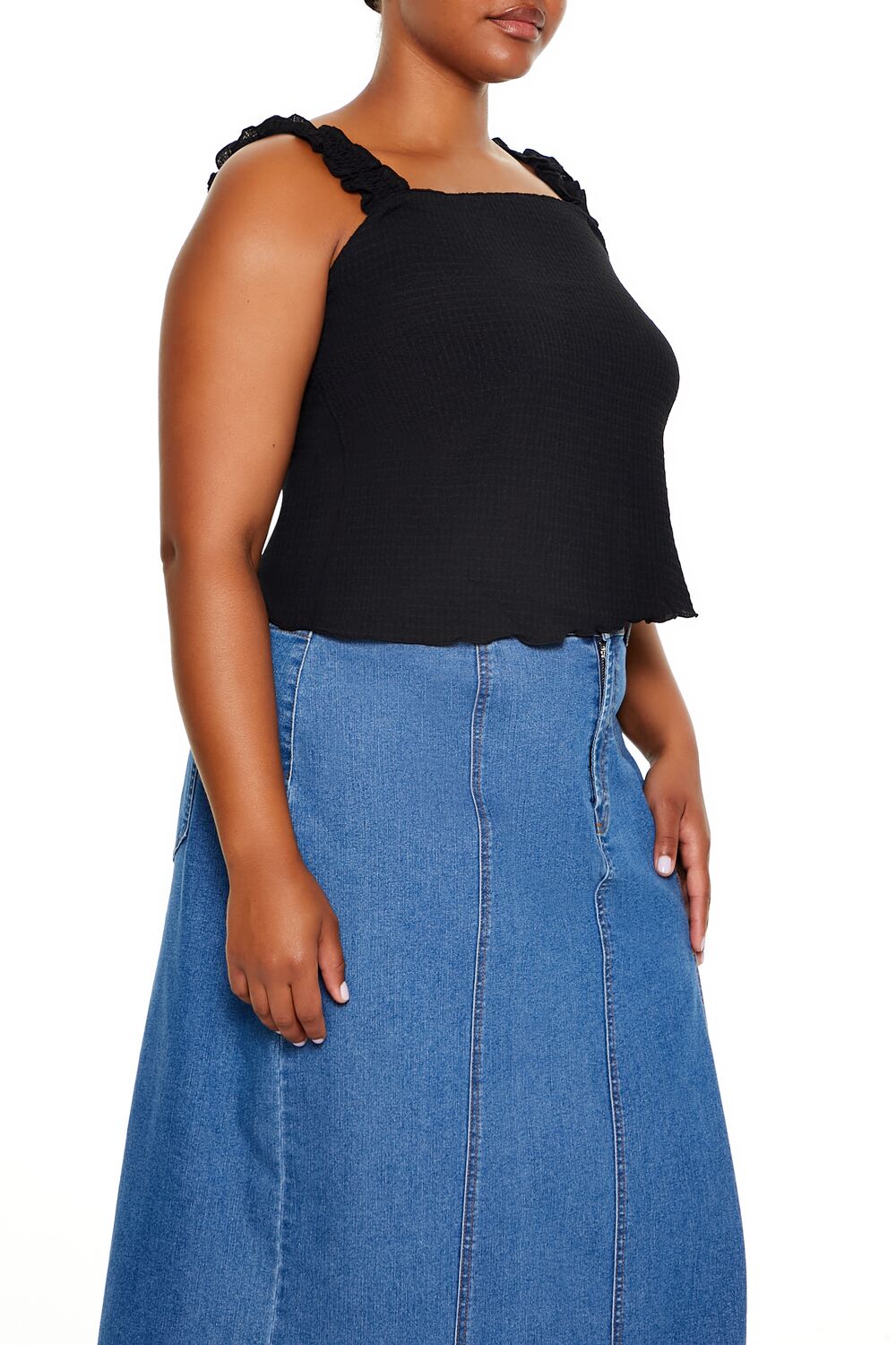 Plus Size Ruffle-Strap Tank Top | Forever 21 US