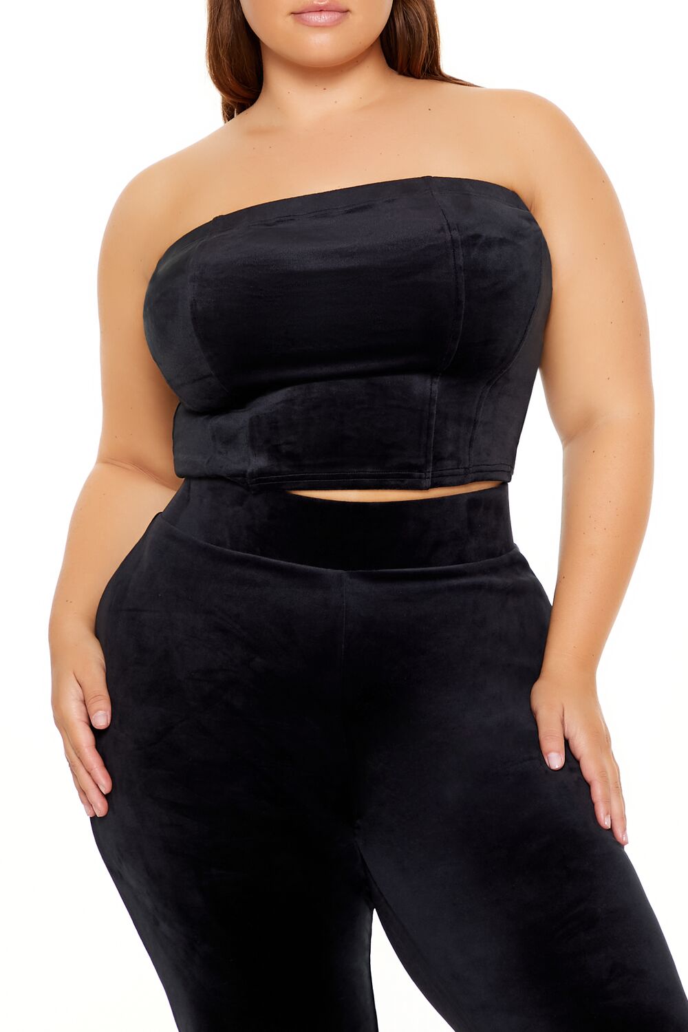 Plus Size Velour Cropped Tube Top | Forever 21 sale