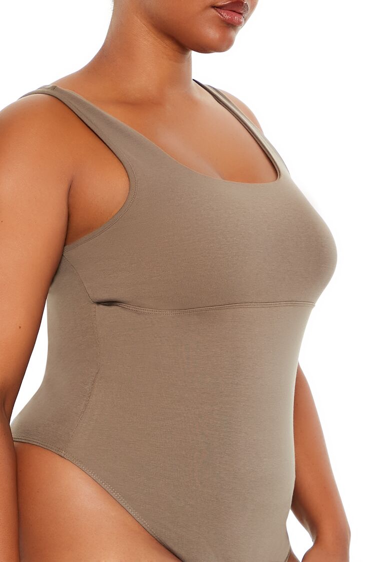 Plus Size Square-Neck Thong Bodysuit | Forever 21 on sale