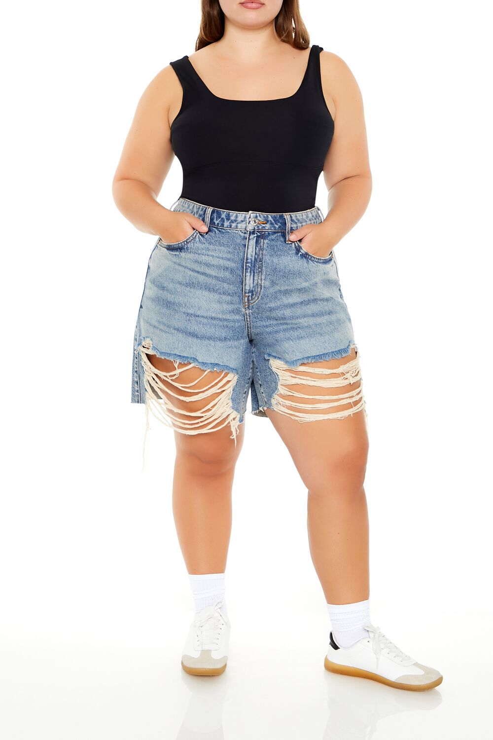 Plus Size Square-Neck Thong Bodysuit | Forever 21 on sale
