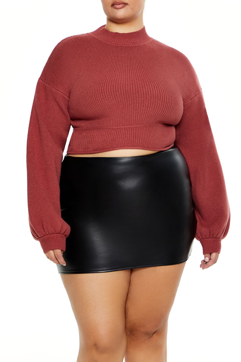 Plus Size Cropped Rib-Knit Sweater | Forever 21 outlet