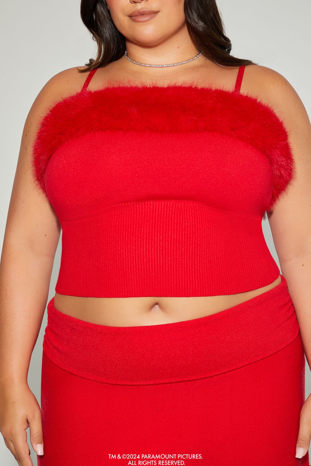 Plus Size Mean Girls Faux Fur Sweater-Knit Cami | Forever 21 sale