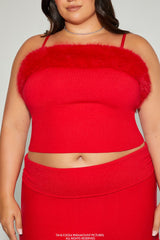 Plus Size Mean Girls Faux Fur Sweater-Knit Cami | Forever 21 sale