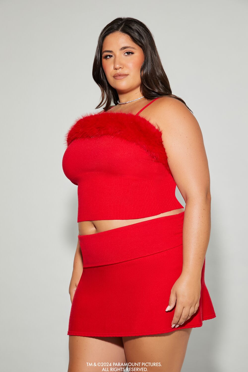 Plus Size Mean Girls Faux Fur Sweater-Knit Cami | Forever 21 sale
