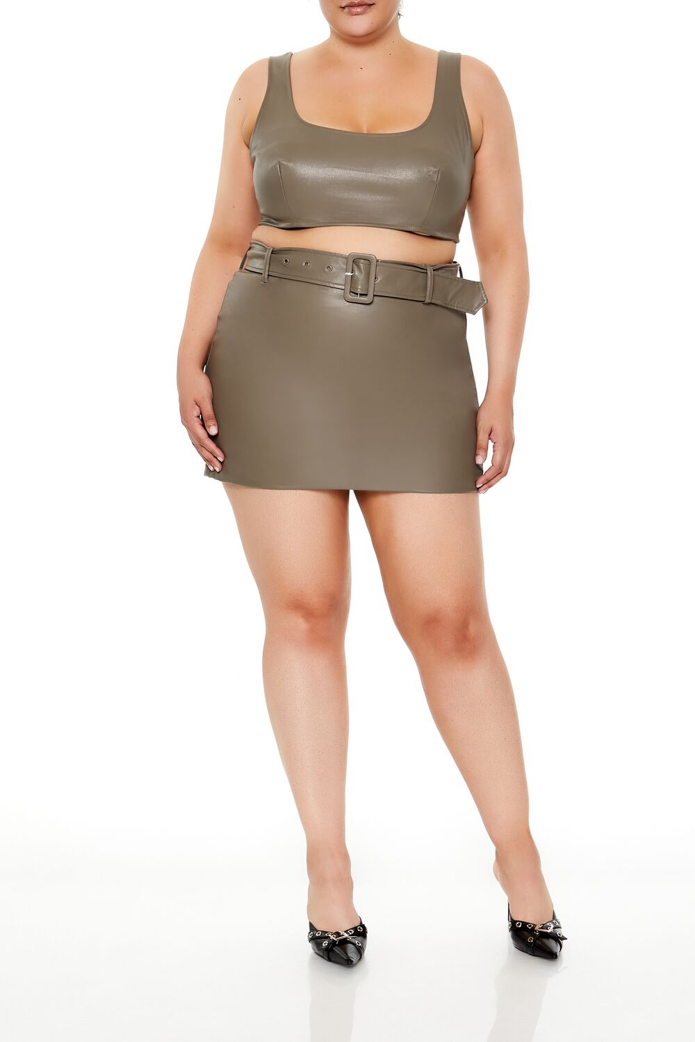 Plus Size Faux Leather Crop Top | Forever 21 outlet