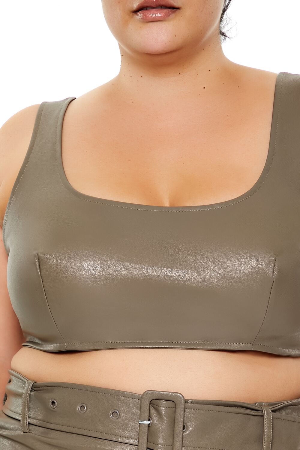 Plus Size Faux Leather Crop Top | Forever 21 outlet