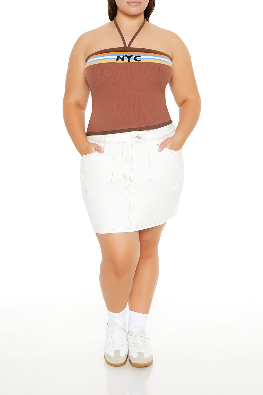 Plus Size NYC Halter Crop Top | Forever 21 on sale