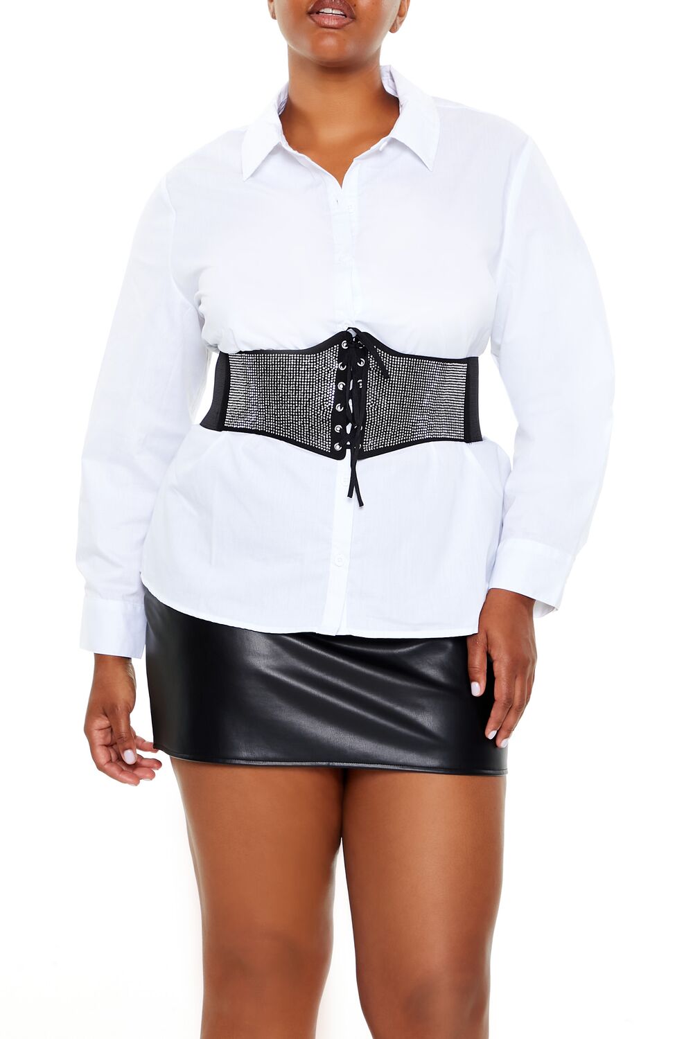 Plus Size Rhinestone Belt Shirt | Forever 21 outlet