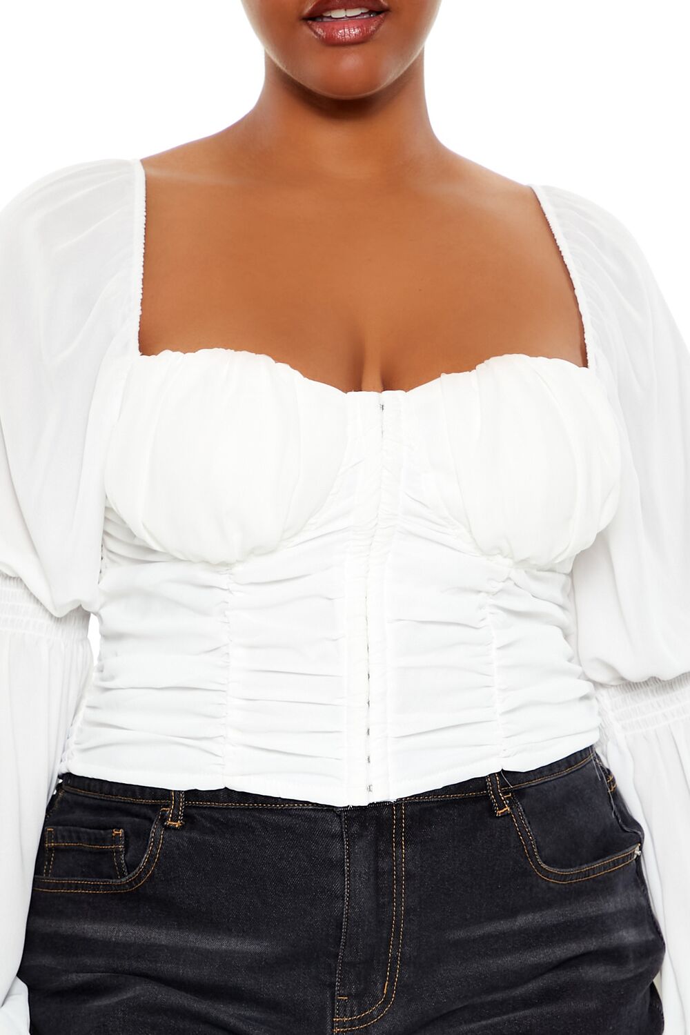 Plus Size Ruched Sweetheart Top | Forever 21 outlet