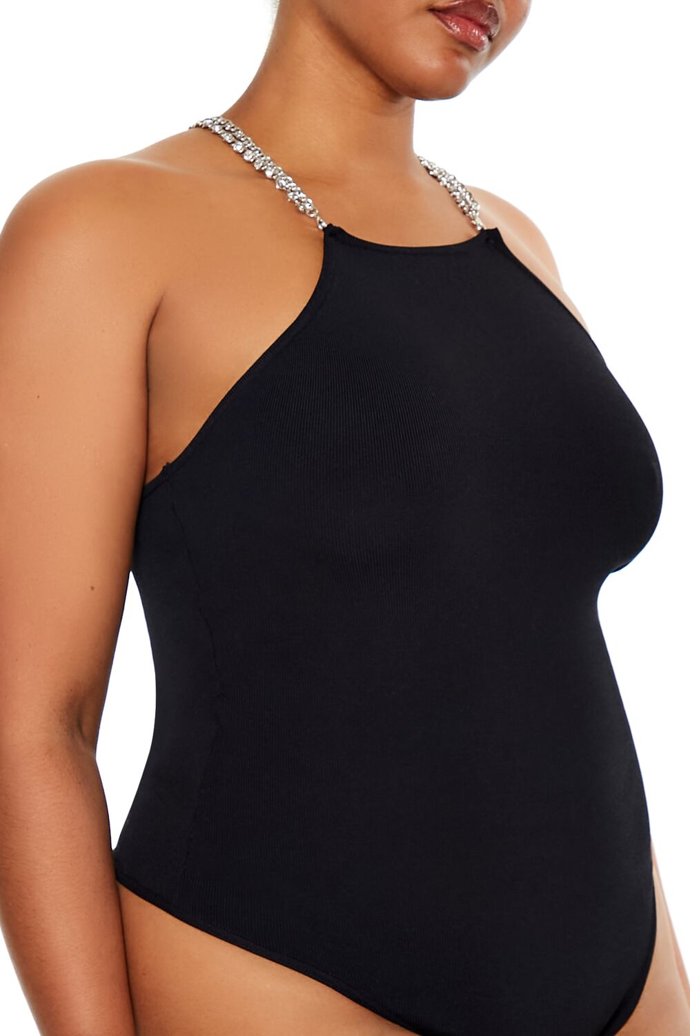 Plus Size Faux Gem Sweater-Knit Bodysuit | Forever 21 online