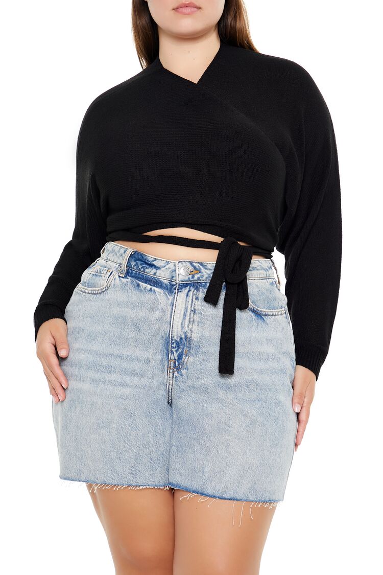 Plus Size Sweater-Knit Wrap Top | Forever 21 sale