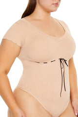 Plus Size Seamless Ribbon-Trim Bodysuit | Forever 21 on sale