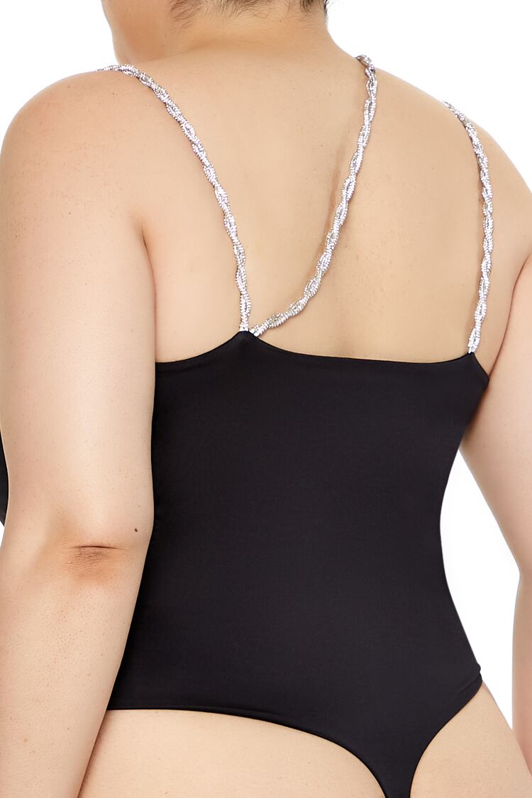 Plus Size Contour Sculpt Metallic-Strap Bodysuit | Forever 21 outlet
