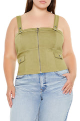 Plus Size Zip-Up Crop Top | Forever 21 online