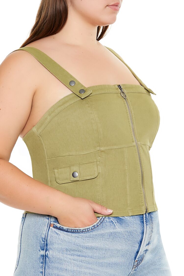 Plus Size Zip-Up Crop Top | Forever 21 online