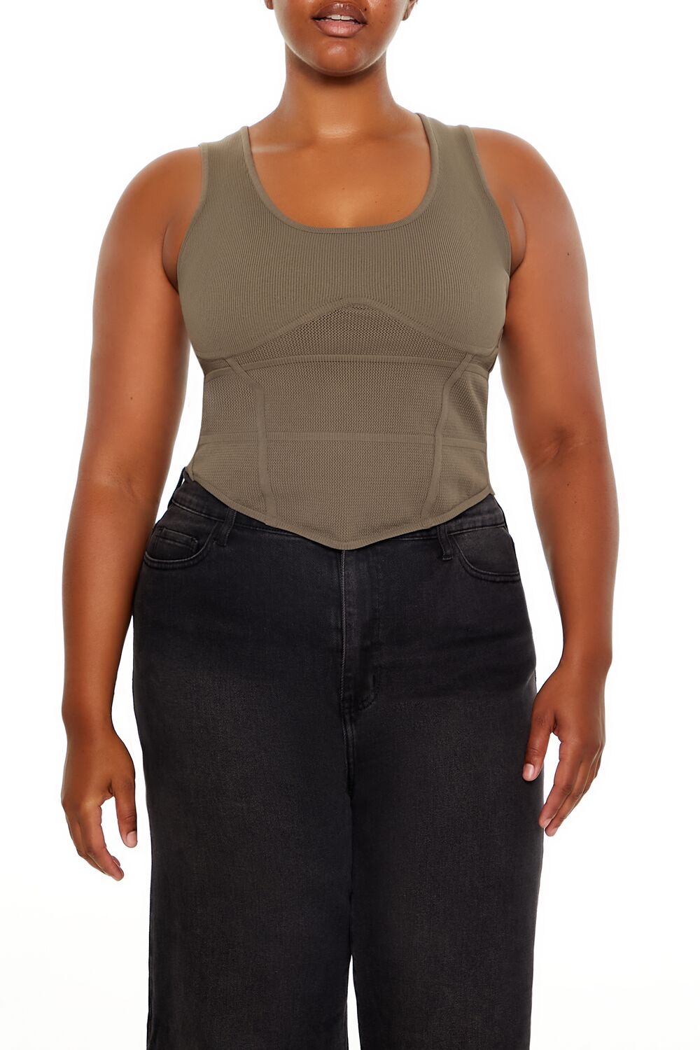 Plus Size Sweater-Knit Corset Tank Top | Forever 21 online