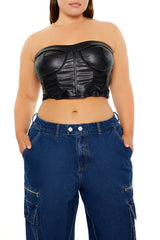 Plus Size Faux Leather Tube Top | Forever 21 on sale