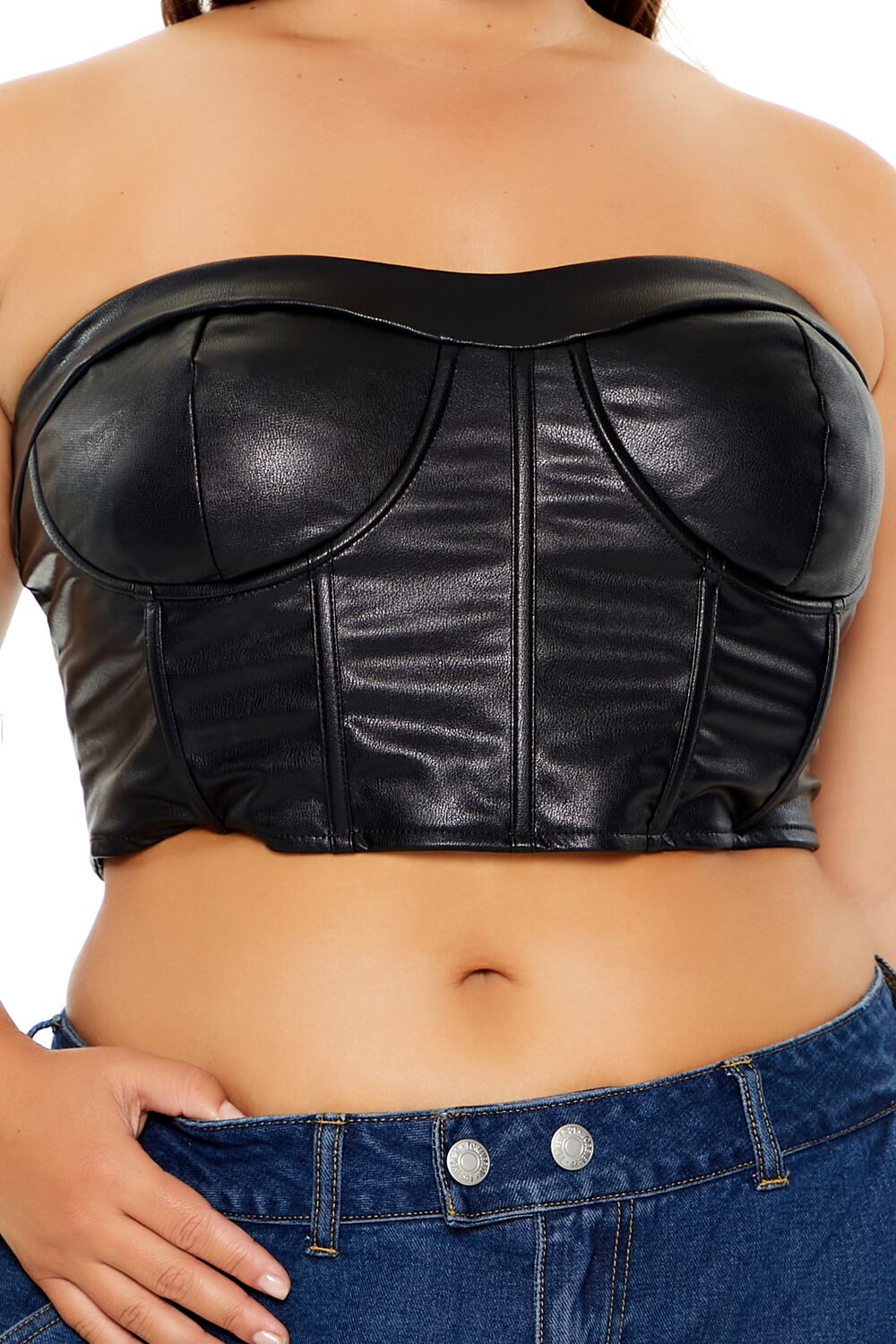 Plus Size Faux Leather Tube Top | Forever 21 on sale