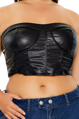 Plus Size Faux Leather Tube Top | Forever 21 on sale