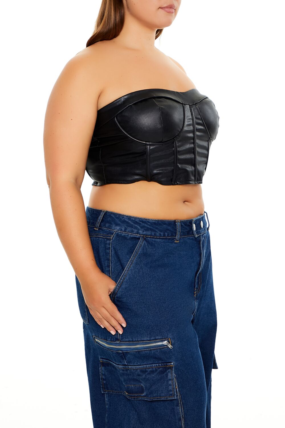 Plus Size Faux Leather Tube Top | Forever 21 on sale