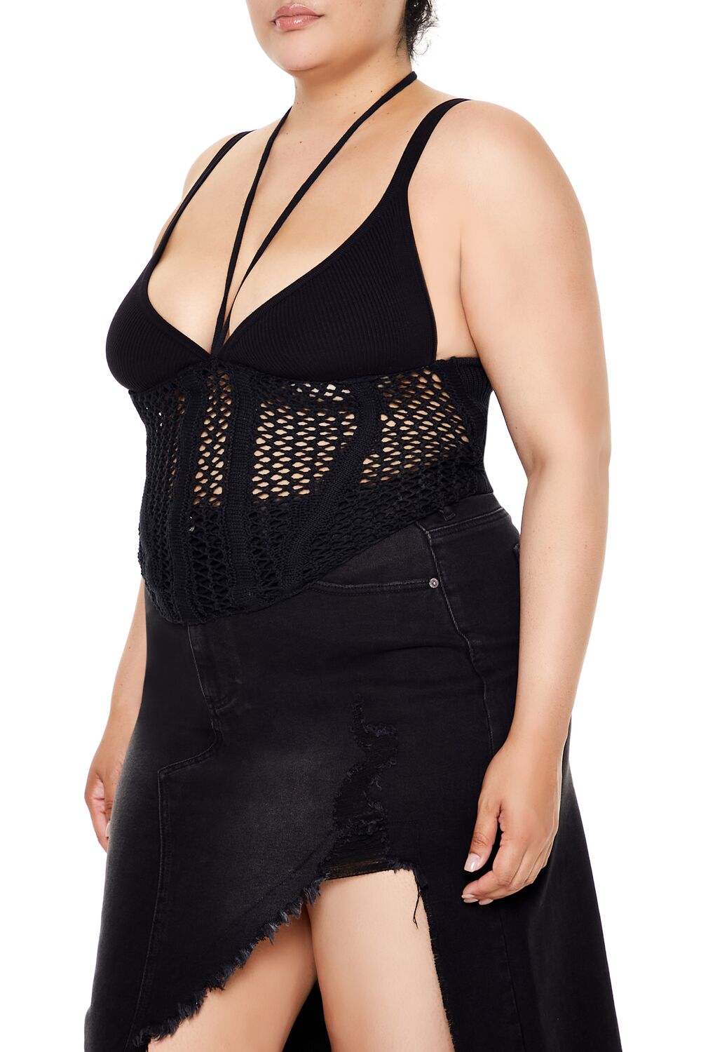 Plus Size Sweater-Knit Strappy Cami | Forever 21 US