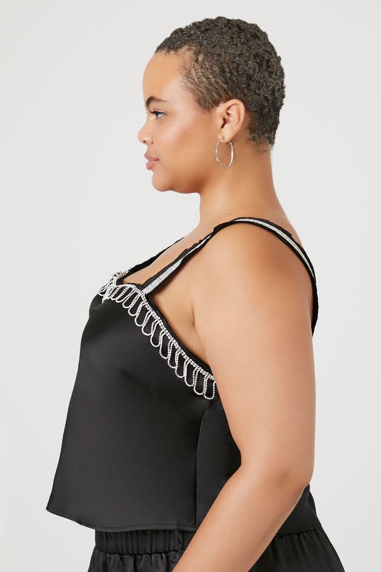 Plus Size Rhinestone-Trim Cami | Forever 21 online