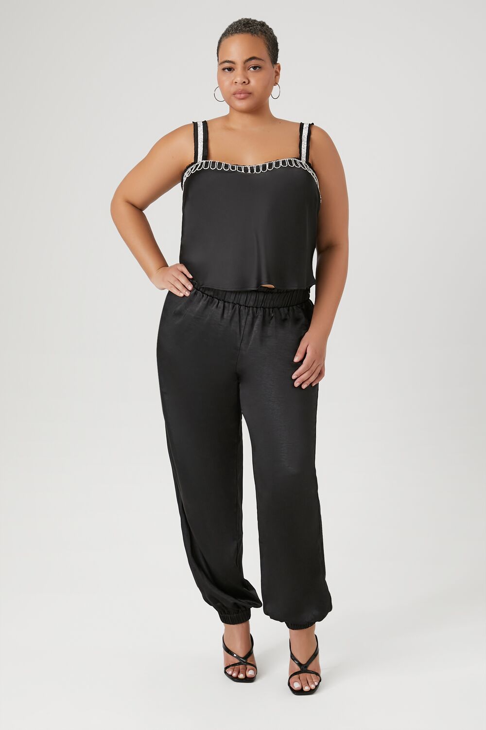 Plus Size Rhinestone-Trim Cami | Forever 21 online