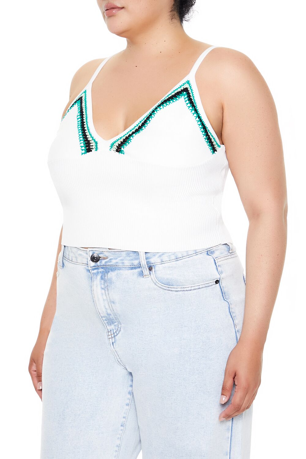 Plus Size Embroidered Sweater-Knit Cami | Forever 21 near me