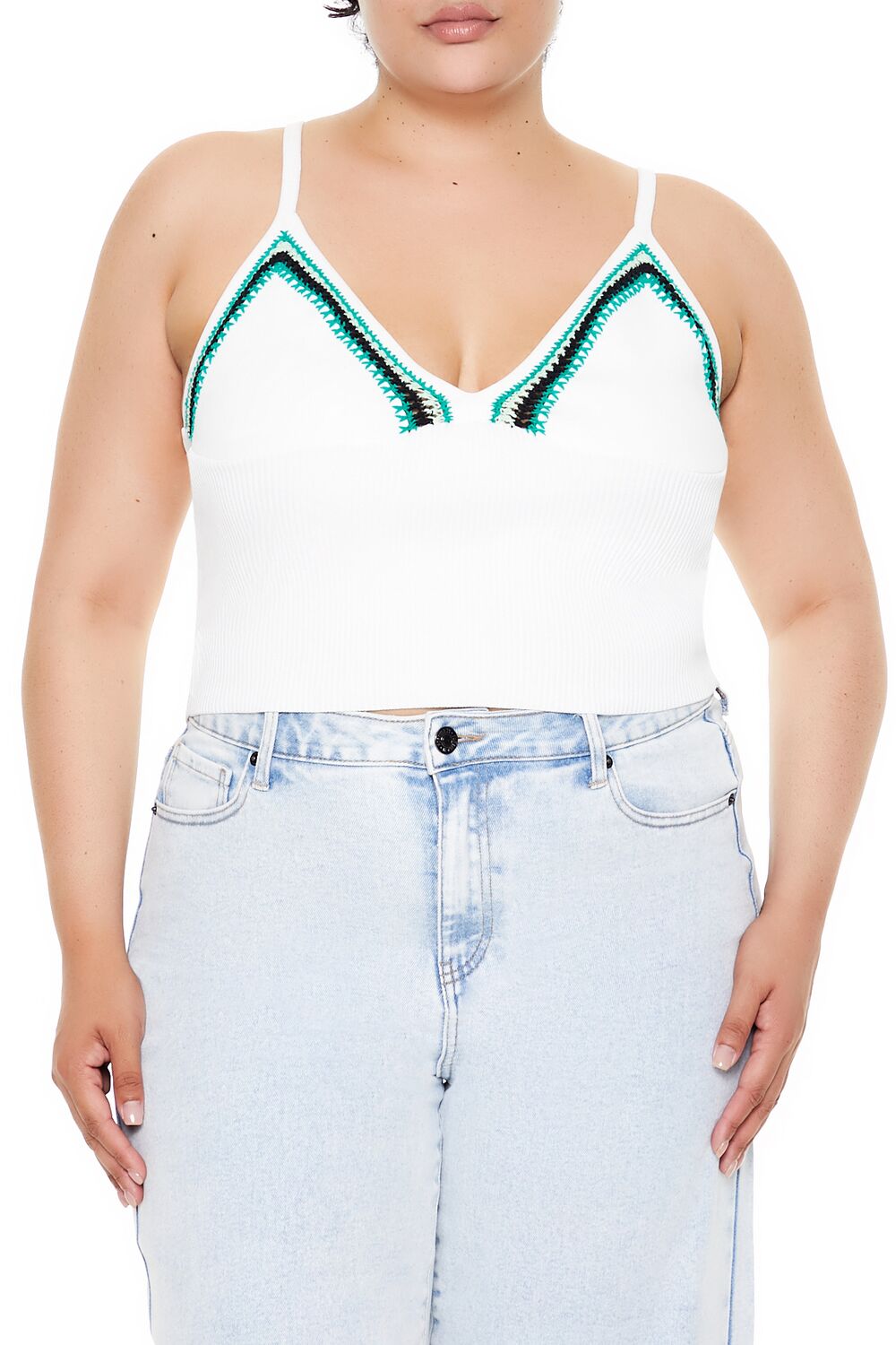 Plus Size Embroidered Sweater-Knit Cami | Forever 21 near me