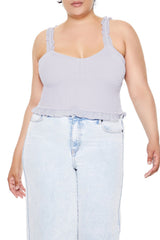 Plus Size Ruffle Sweater-Knit Cami | Forever 21 on sale