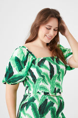 Plus Size Tropical Leaf Print Top | Forever 21 outlet