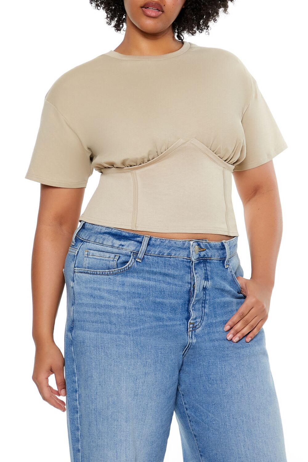 Plus Size Cropped Bustier Tee | Forever 21 near me