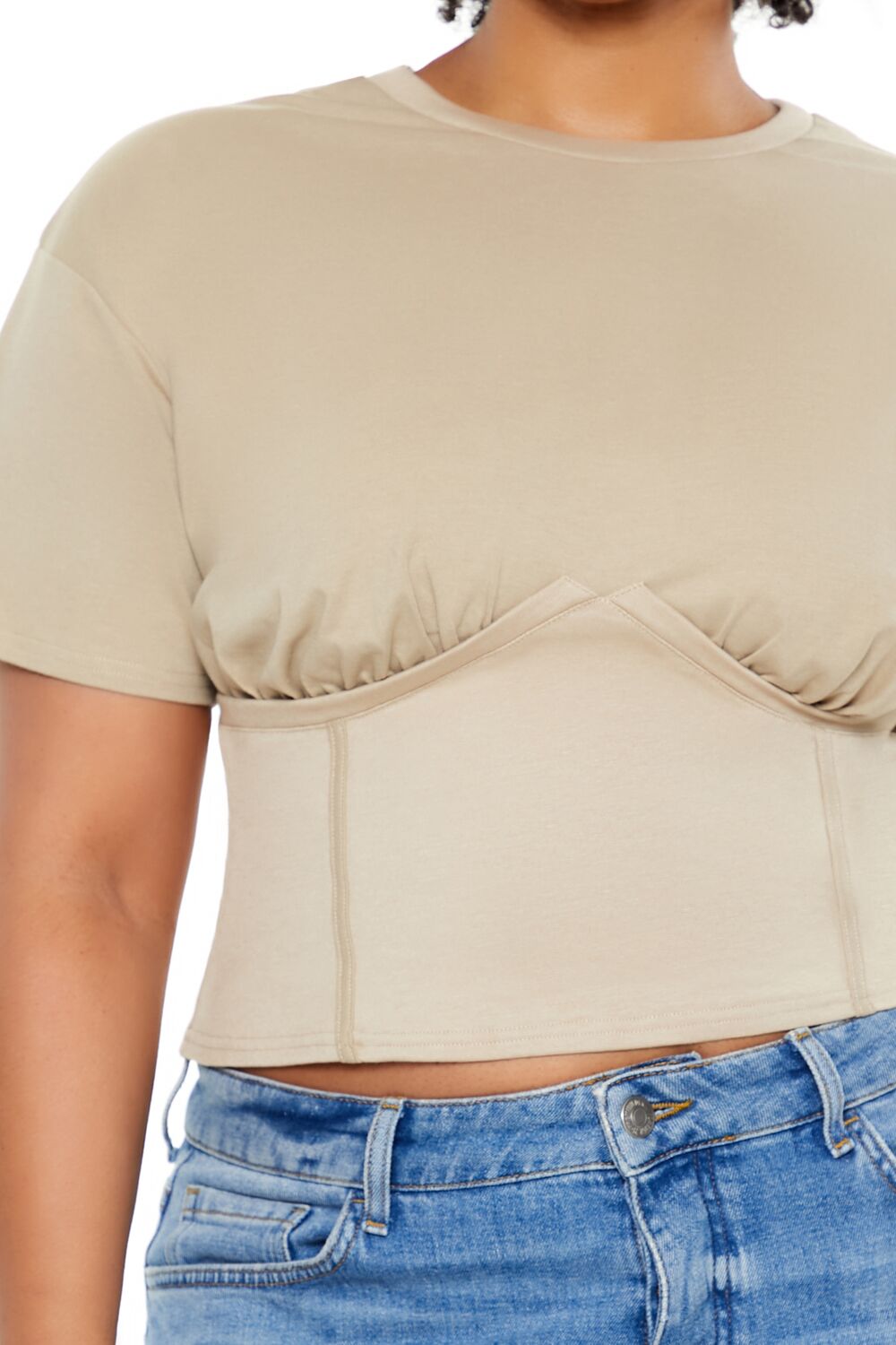 Plus Size Cropped Bustier Tee | Forever 21 near me